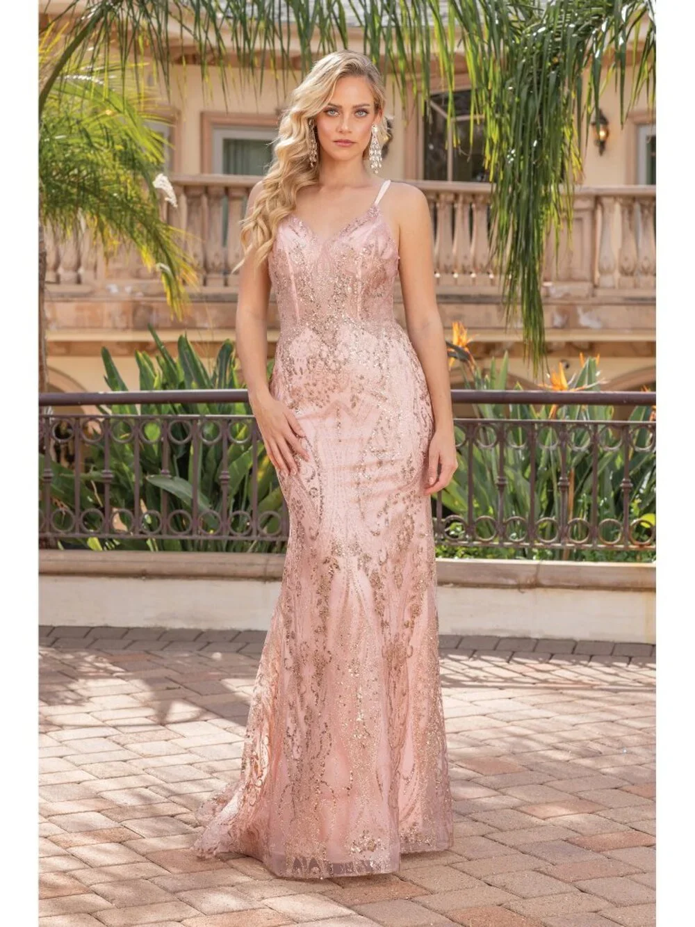 NEW GOLD Evening Gown Floor Length Formal Elegant Stunning 4336